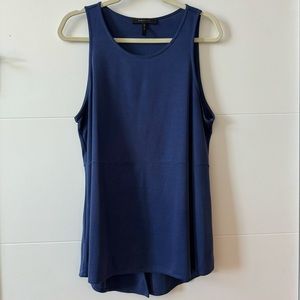 BCBG Maxazria Caralyn Split Back Peplum Top SZ L